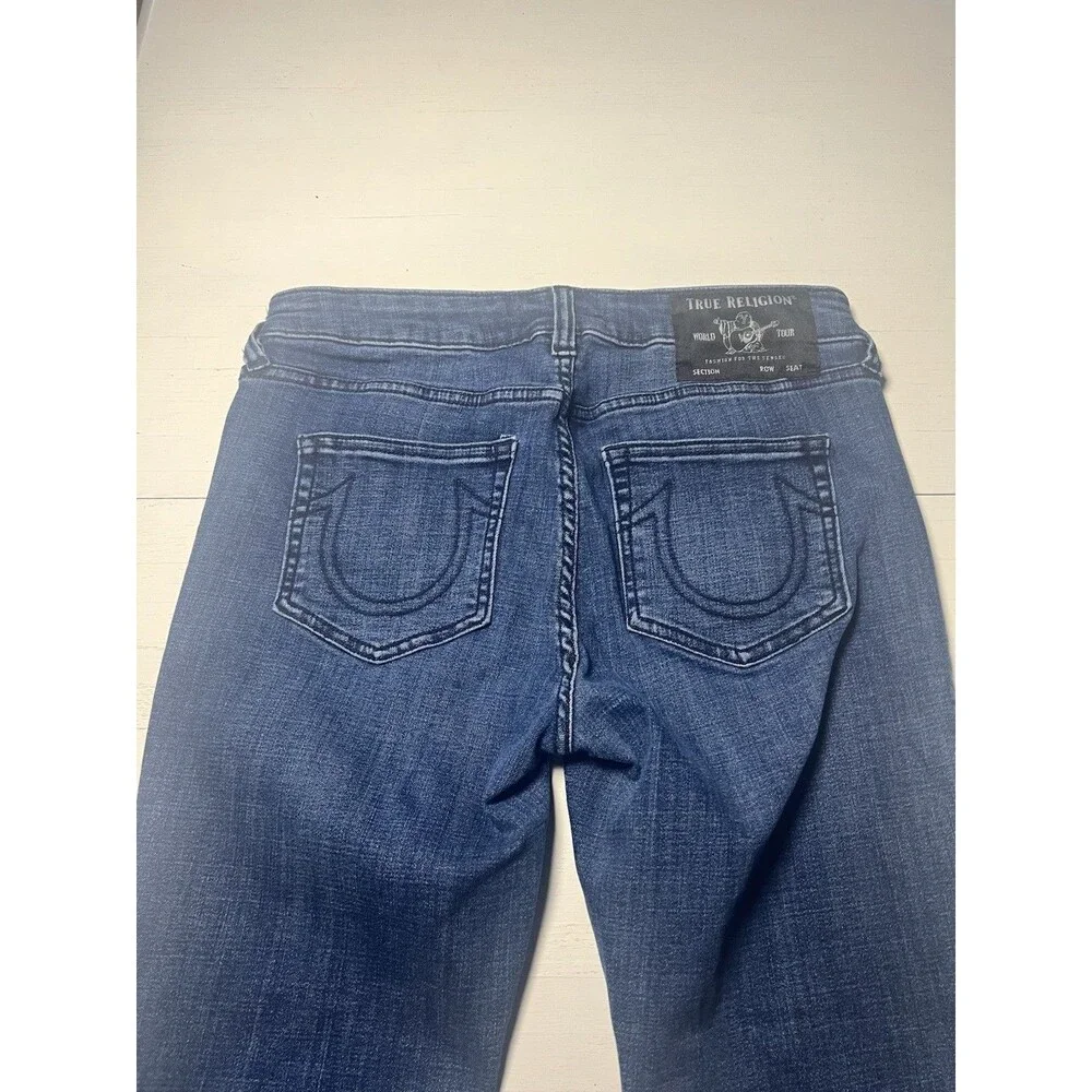 True Religion‎ Becca Mid Rise Bootcut Jeans Dark Wash Blue Size 29 205058B